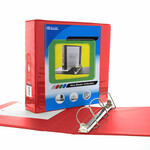 BAZIC BAZIC 2 Inch Red Slant-D Ring View Binder w/ 2 Pockets [4153]