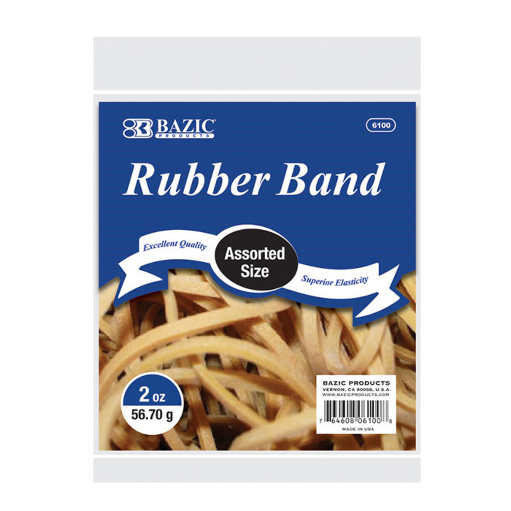 BAZIC BAZIC 2 Oz./ 56.70 g Assorted Sizes Rubber Bands [6100]