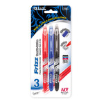 BAZIC BAZIC Frizz Assorted Color Erasable Gel Pen with Grip (3/Pack) [17065]