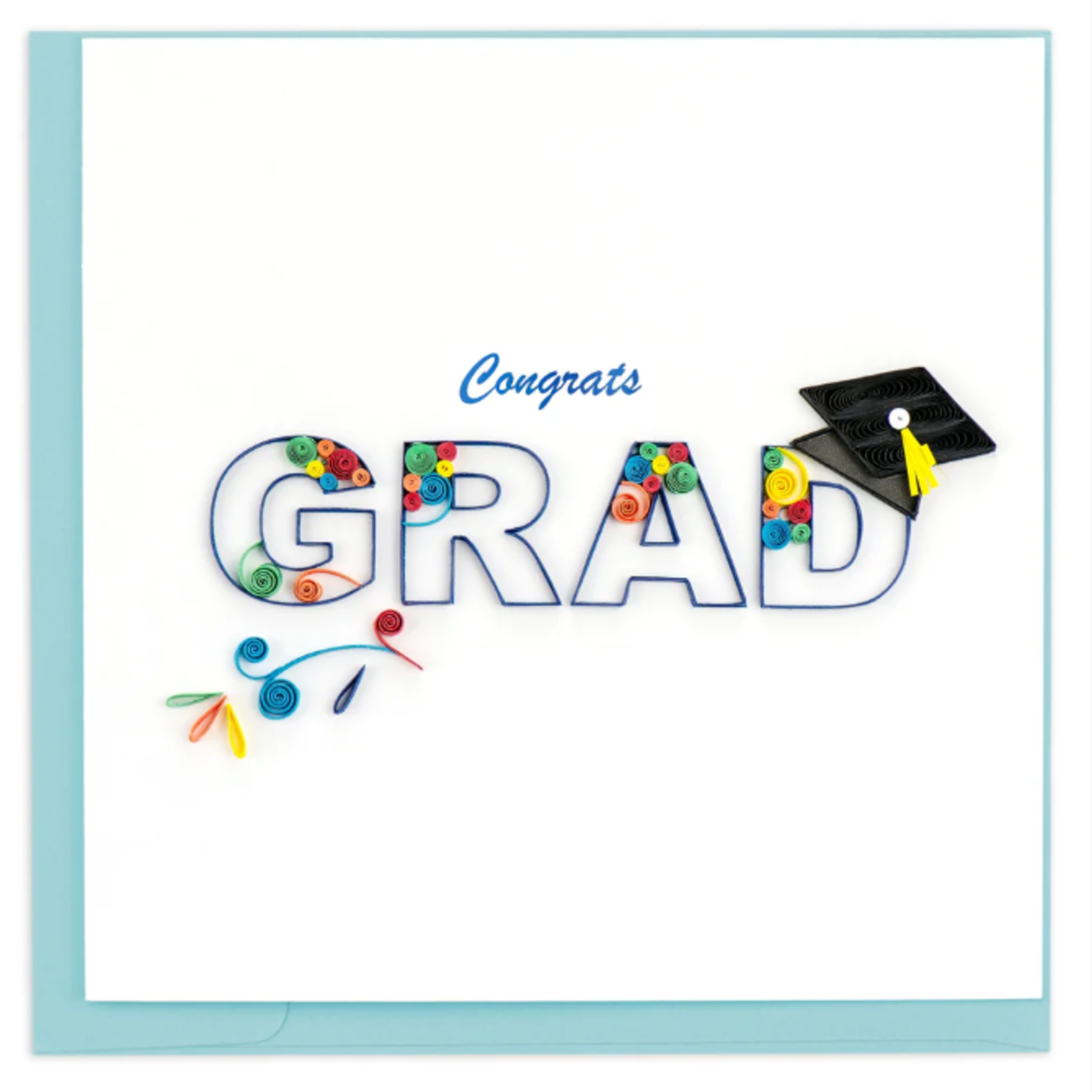 QUILLING CARDS, INC Quilled Congrats Grad Swirl Greeting Card [CG817]