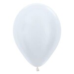 Sempertex Sempertex 11 Inch Pearl White Latex Balloons Bag of 100 [53061]
