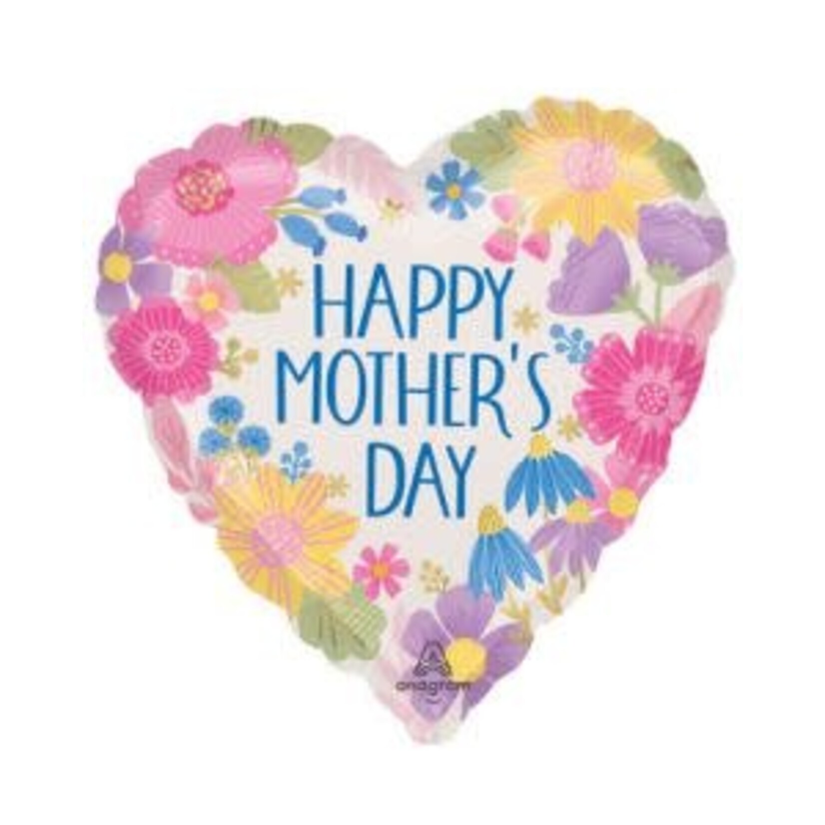 Happy Mother's Day Botanical Lines 18 Inch Foil Mylar Balloon [47444]