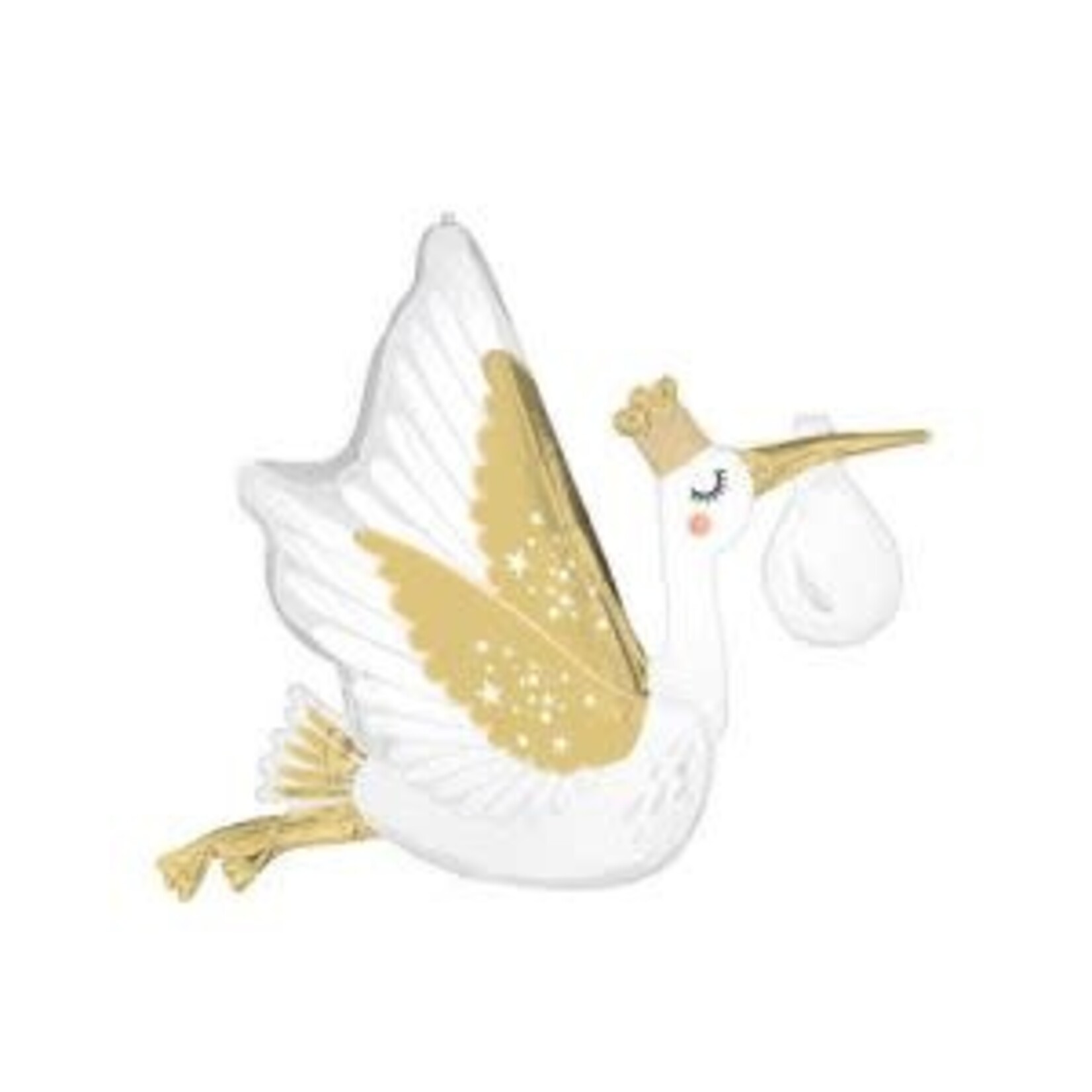 Special Delivery Baby Stork Satin 35 Inch Foil Mylar Balloon [46969]