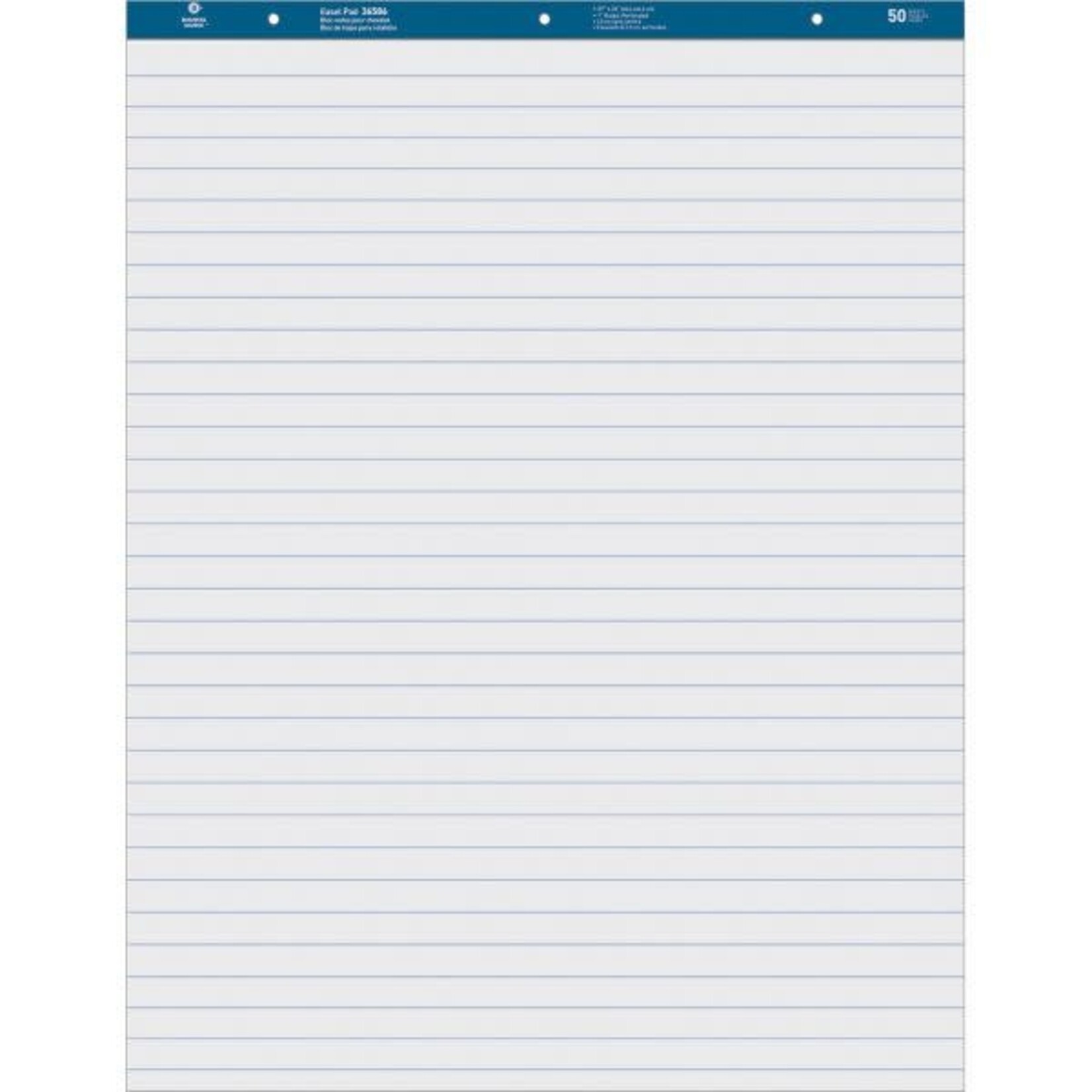 Business Source Easel Pad, Ruled, 50 Sheets, 27" x 34" [BSN38590]