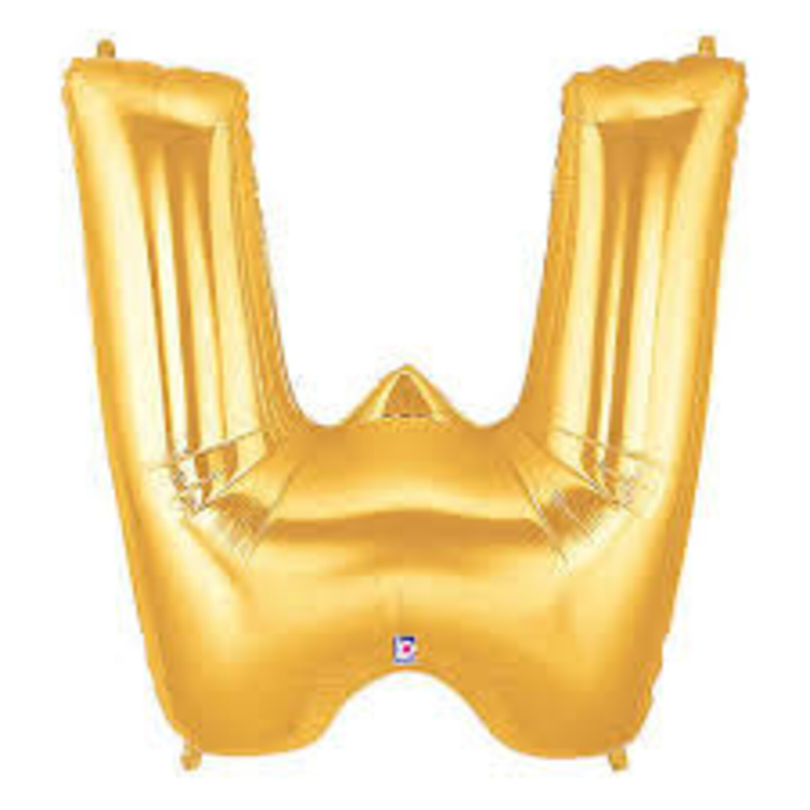 Betallic Megaloon Letter W Gold 34 Inch  Foil Mylar Balloon [15924G]