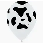 Sempertex Sempertex 11 Inch Cow Print Around Fashion White Latex Balloons Bag of 50 [53113]