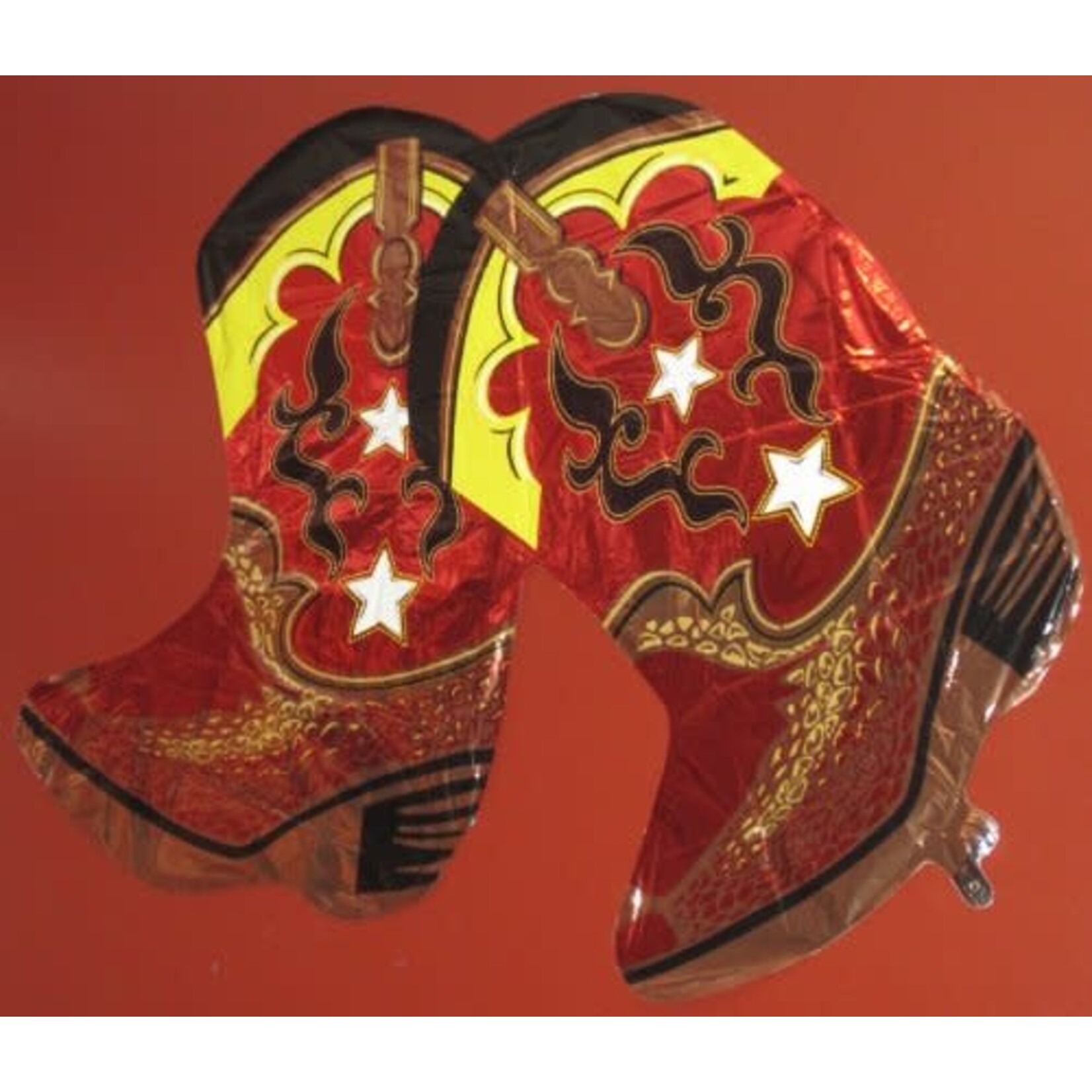 Betallic Dancing Western Boots 33 inch Foil Mylar Balloon [85153]