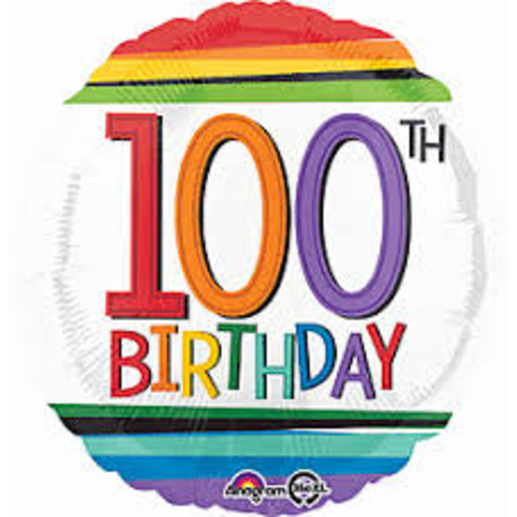 100th Birthday 18 Inch Foil Mylar Balloon [34441]