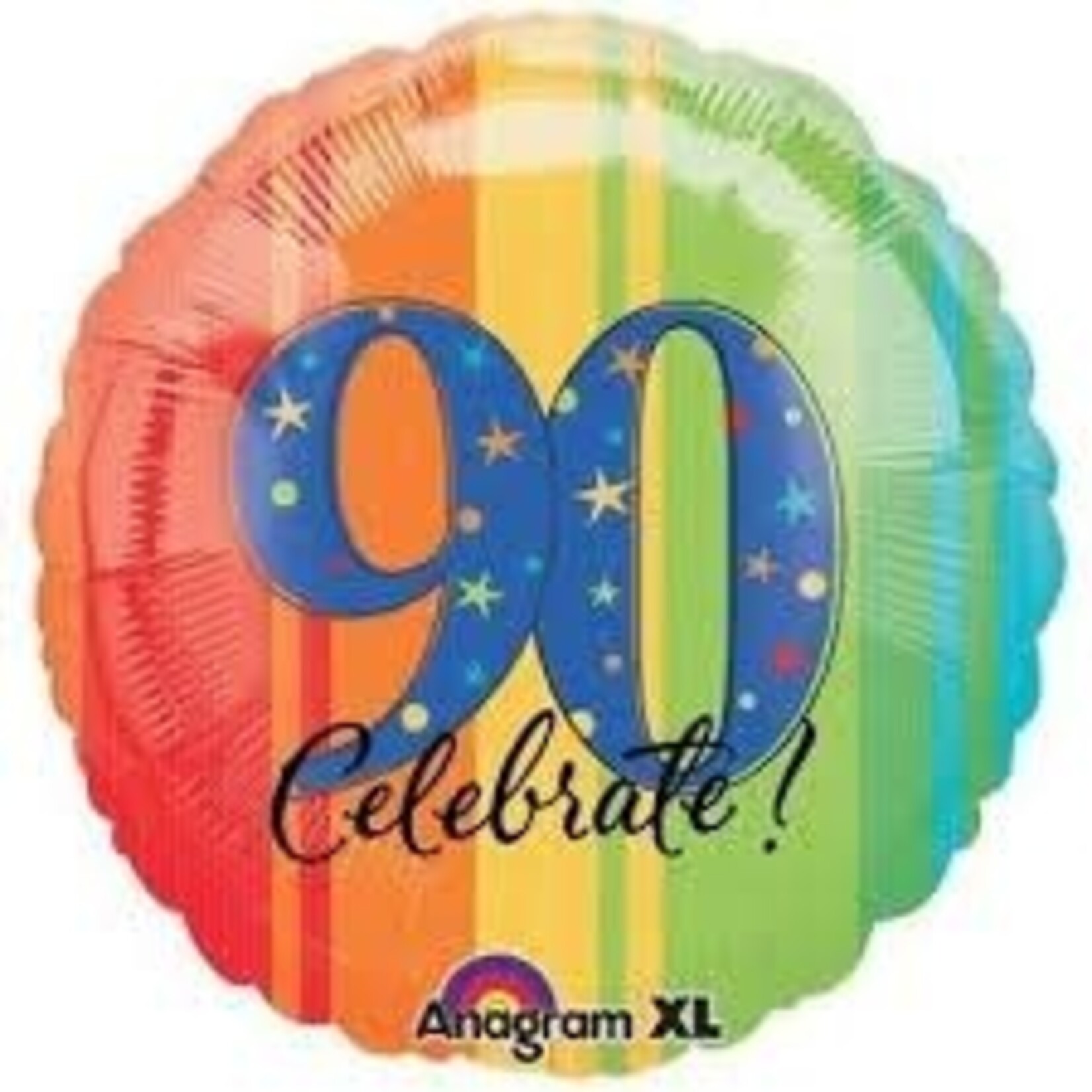 Celebrate 90 18 Inch Foil Mylar Balloon [119539]