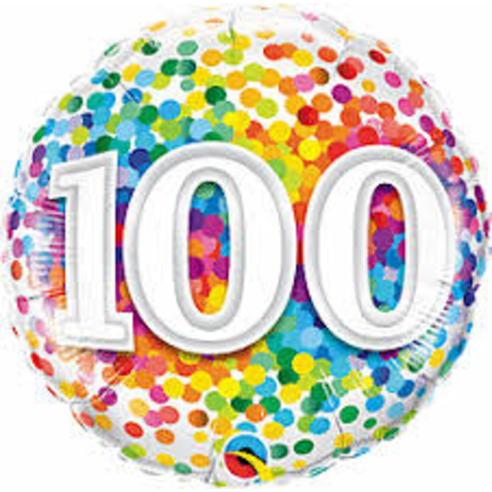 Qualatex Qualatex Confetti 100th Celebration 18 Inch Foil Mylar Balloon [49563]