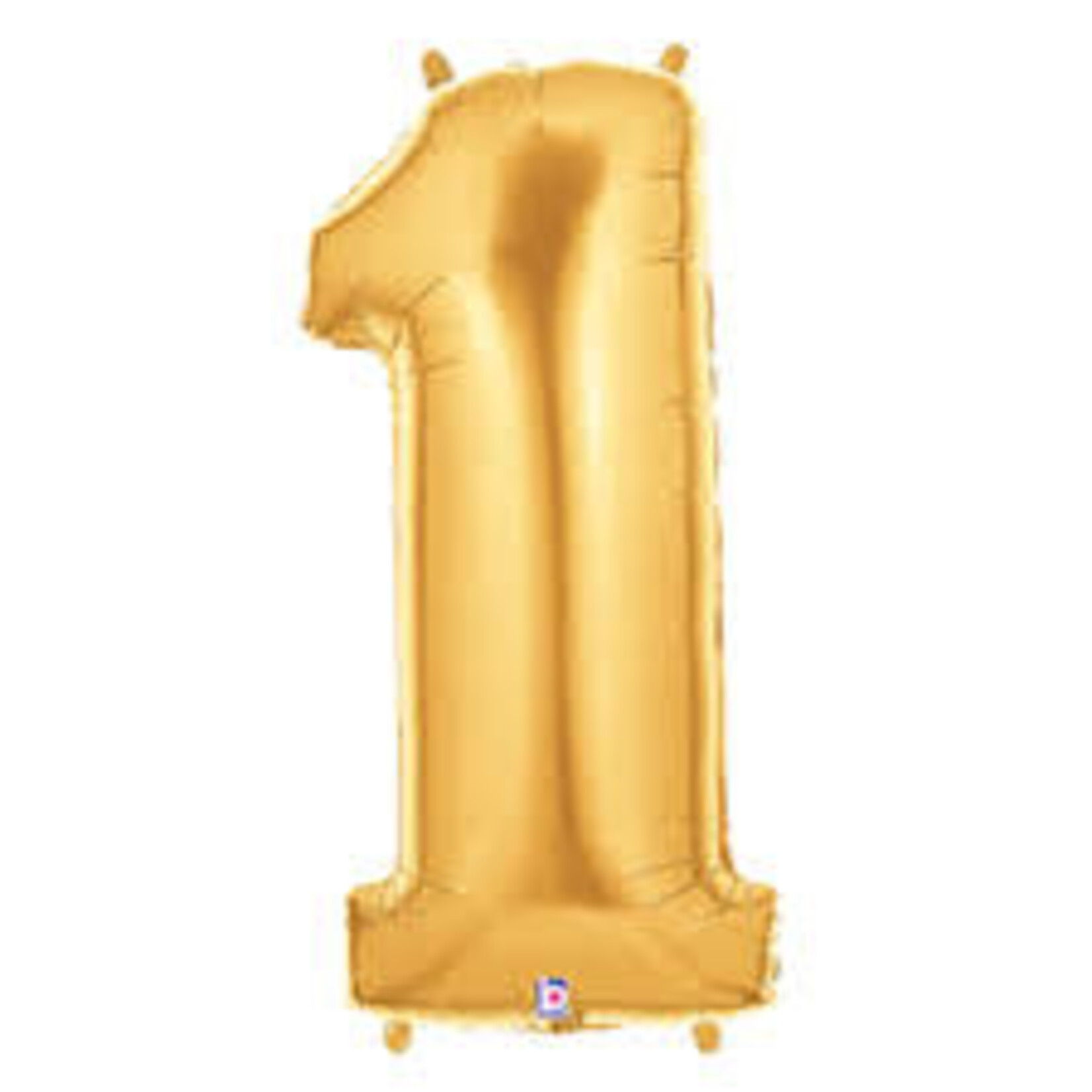 Betallic Metallic Gold Number 1 Jumbo 40 Inch Foil Mylar Balloon [00841]