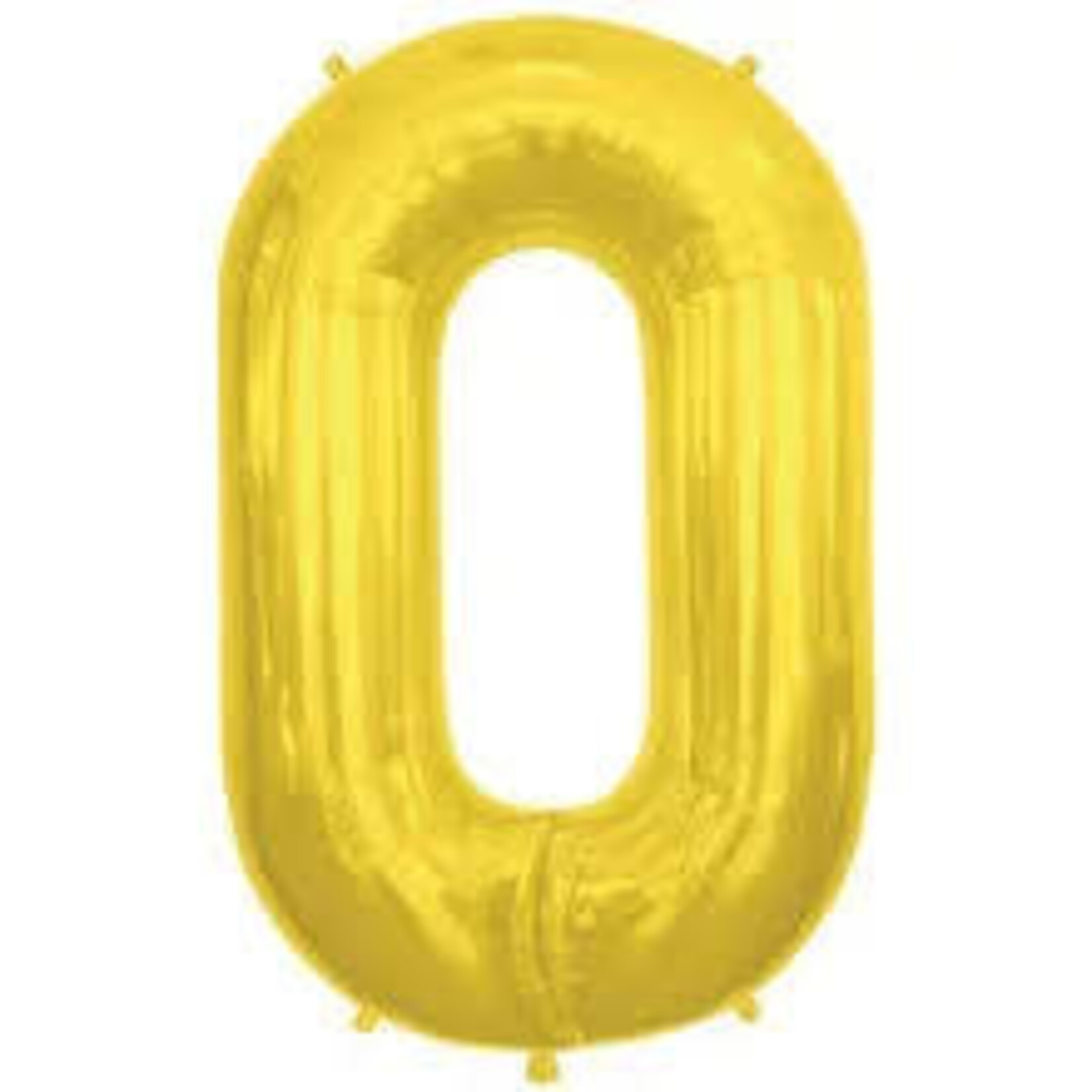 Northstar Balloons Metallic Gold Number 0 Jumbo 34 Inch Foil Mylar Balloon [00840]