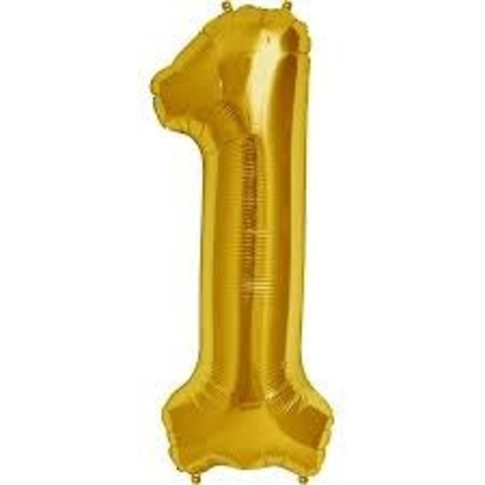 Northstar Balloons Metallic Gold Number 1 Jumbo 34 Inch Foil Mylar Balloon [59143]
