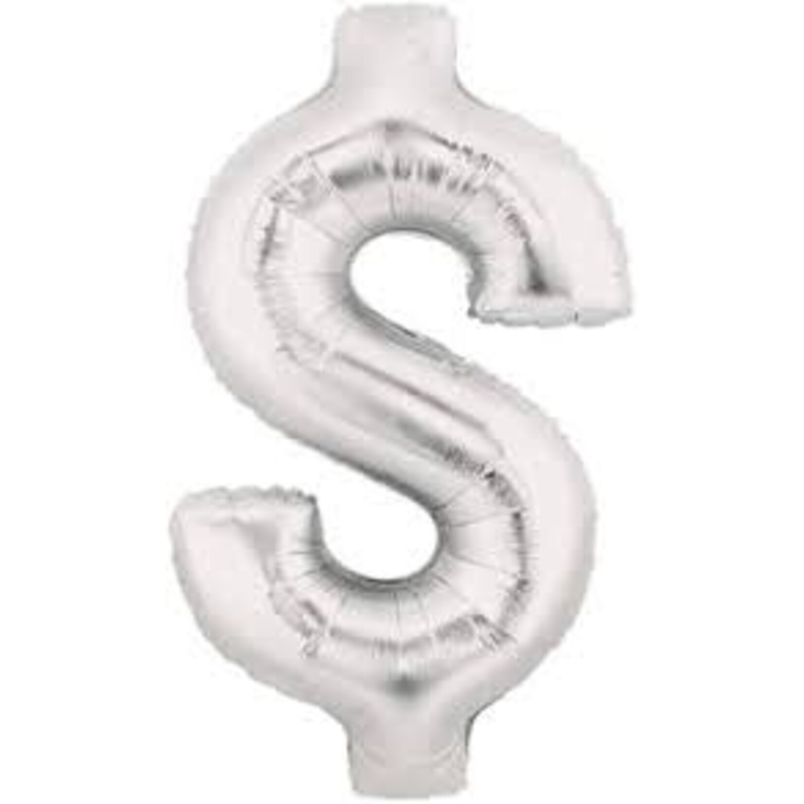 Betallic Metallic Silver Dollar Sign Jumbo 40 Inch Foil Mylar Balloon [15851S]