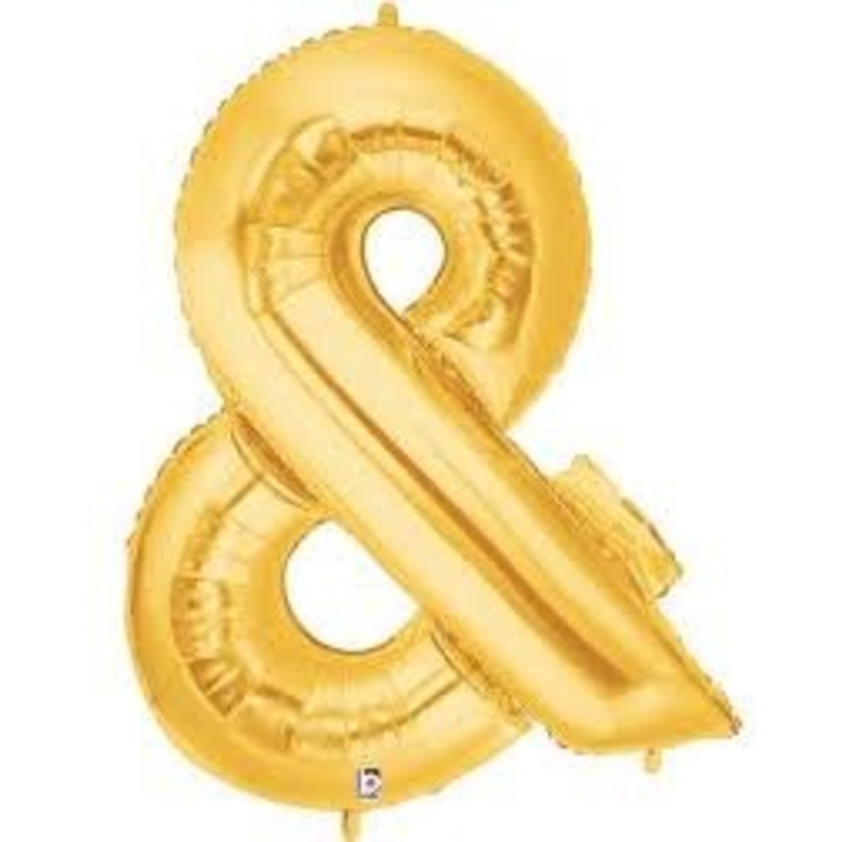 Betallic Metallic Gold Ampersand Jumbo 40 Inch Foil Mylar Balloon [05861G]