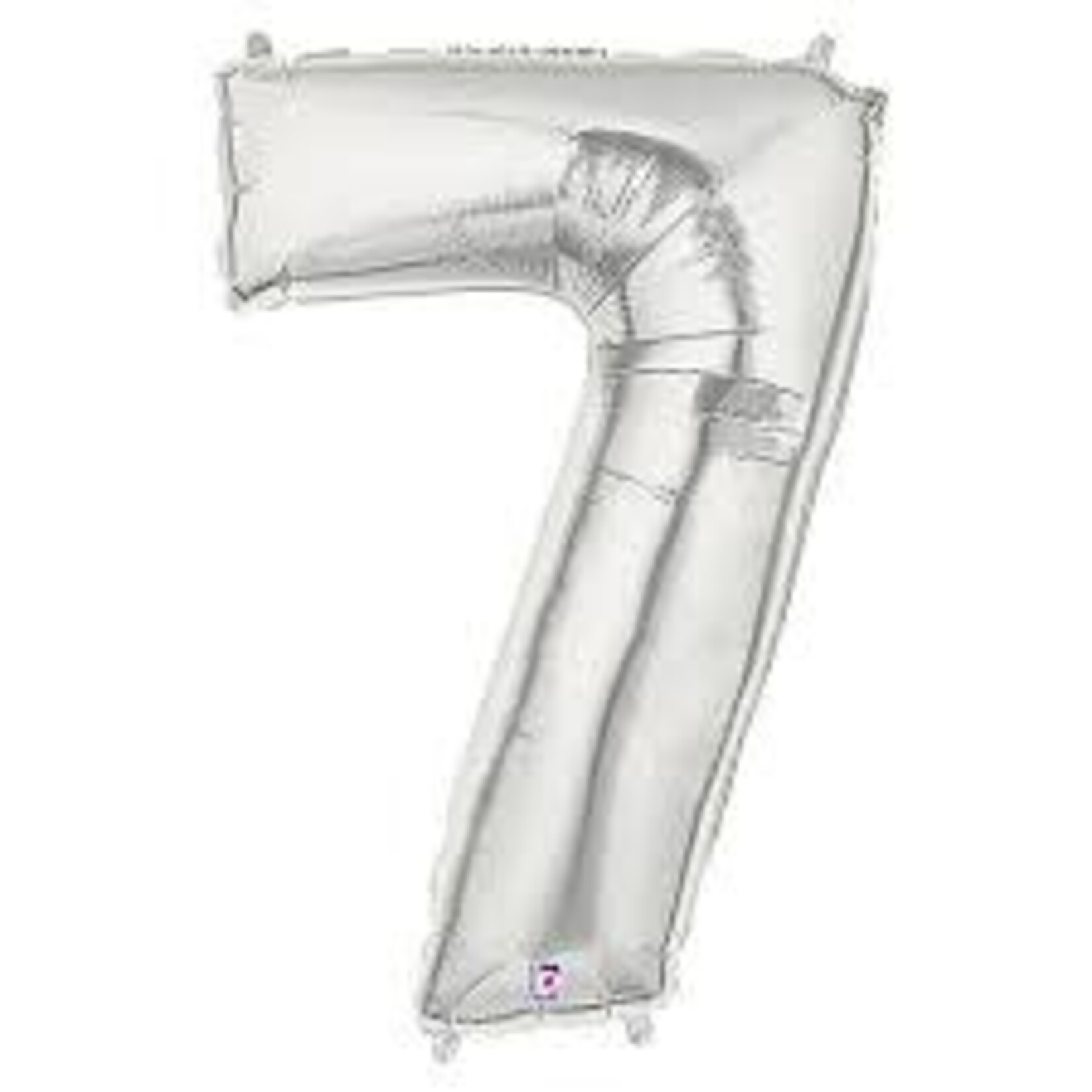 Betallic Megaloon Number 7  Silver 40 Inch  Foil Mylar Balloon [15847S]