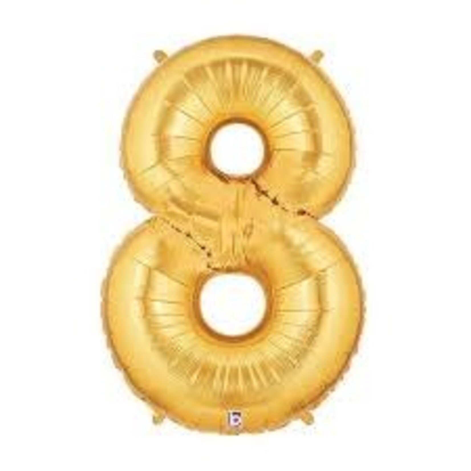Betallic Megaloon Number 8 Gold 40 Inch  Foil Mylar Balloon [15848G]