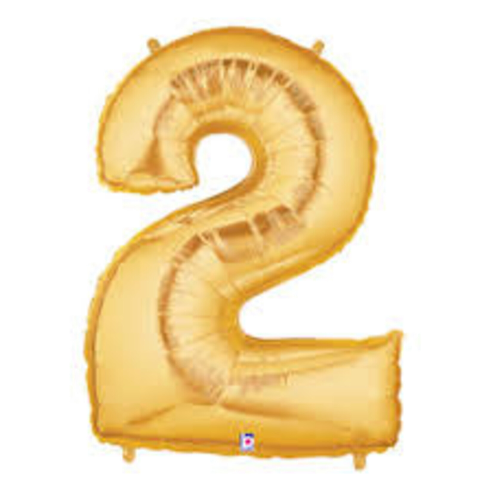 Betallic Megaloon Number 2 Gold 34 Inch  Foil Mylar Balloon [15842G]