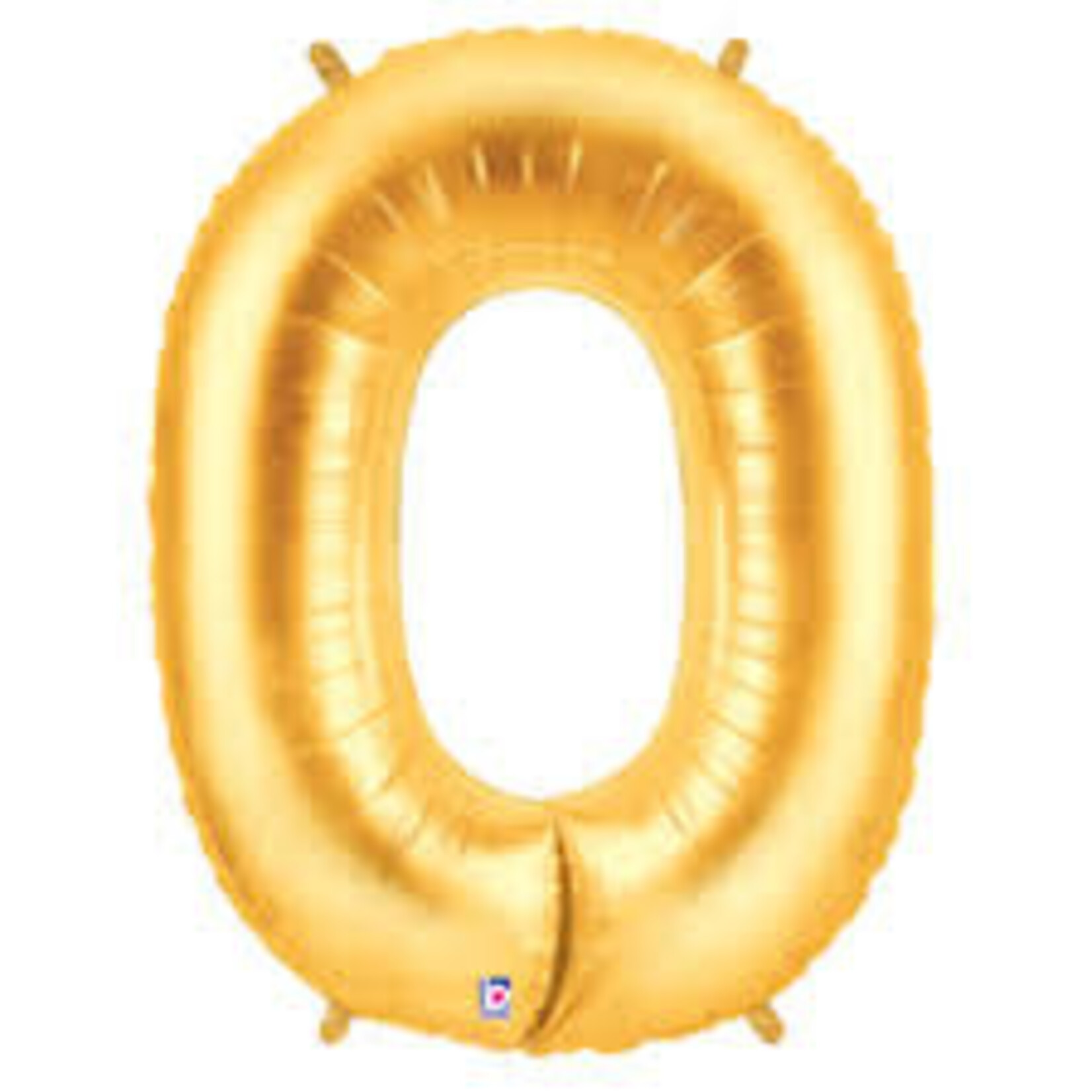 Betallic Megaloon Number 0 Gold 34 Inch  Foil Mylar Balloon [15840G]