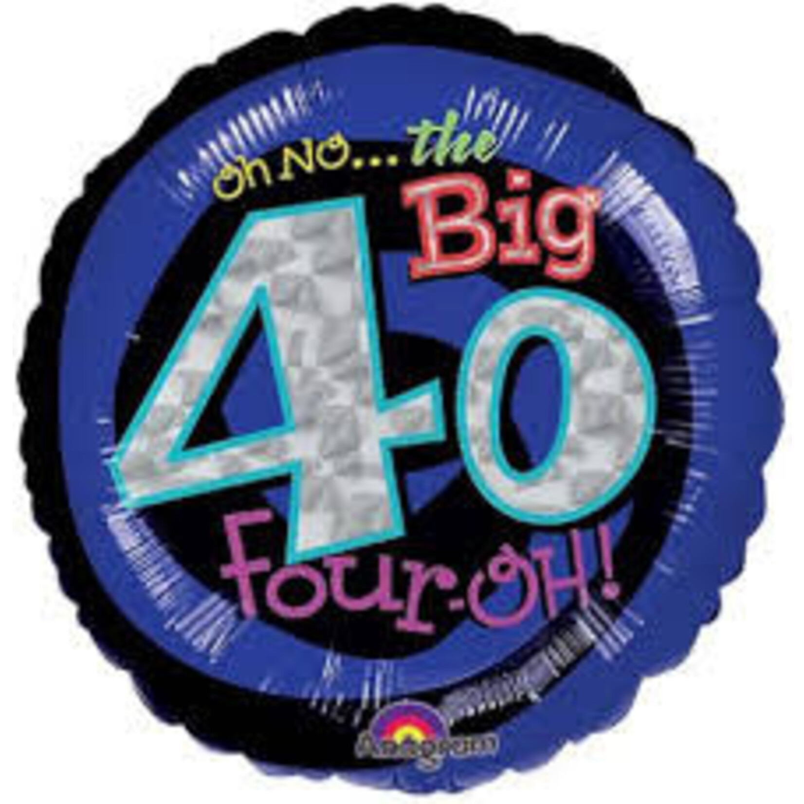 Oh No the Big 40 18 Inch Foil Mylar Balloon [116042]