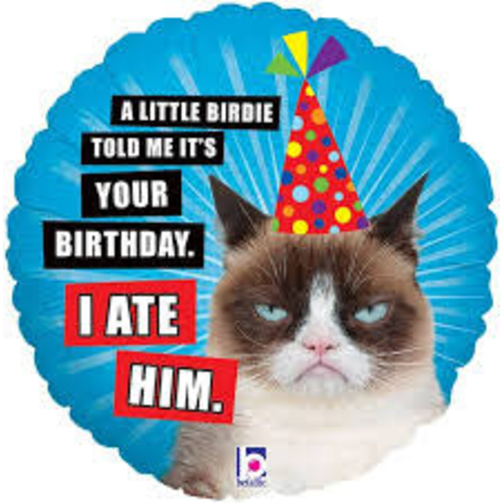 Betallic Grumpy Cat Birthday 18 Inch Foil Mylar Balloon [36261]