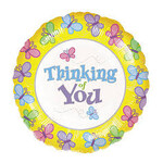 Thinking of You Butterflies 18 Inch Foil Mylar Balloon [07311]