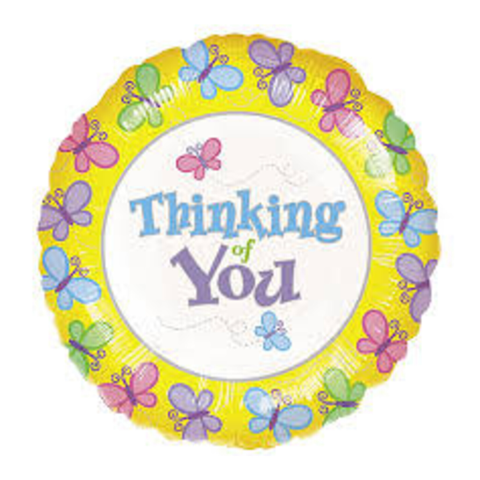 Thinking of You Butterflies 18 Inch Foil Mylar Balloon [07311]