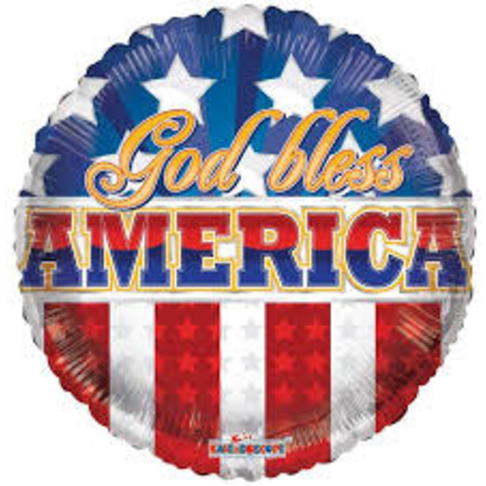 Classic Balloon Corporation God Bless America 18 Inch Foil Mylar Balloon [47895]