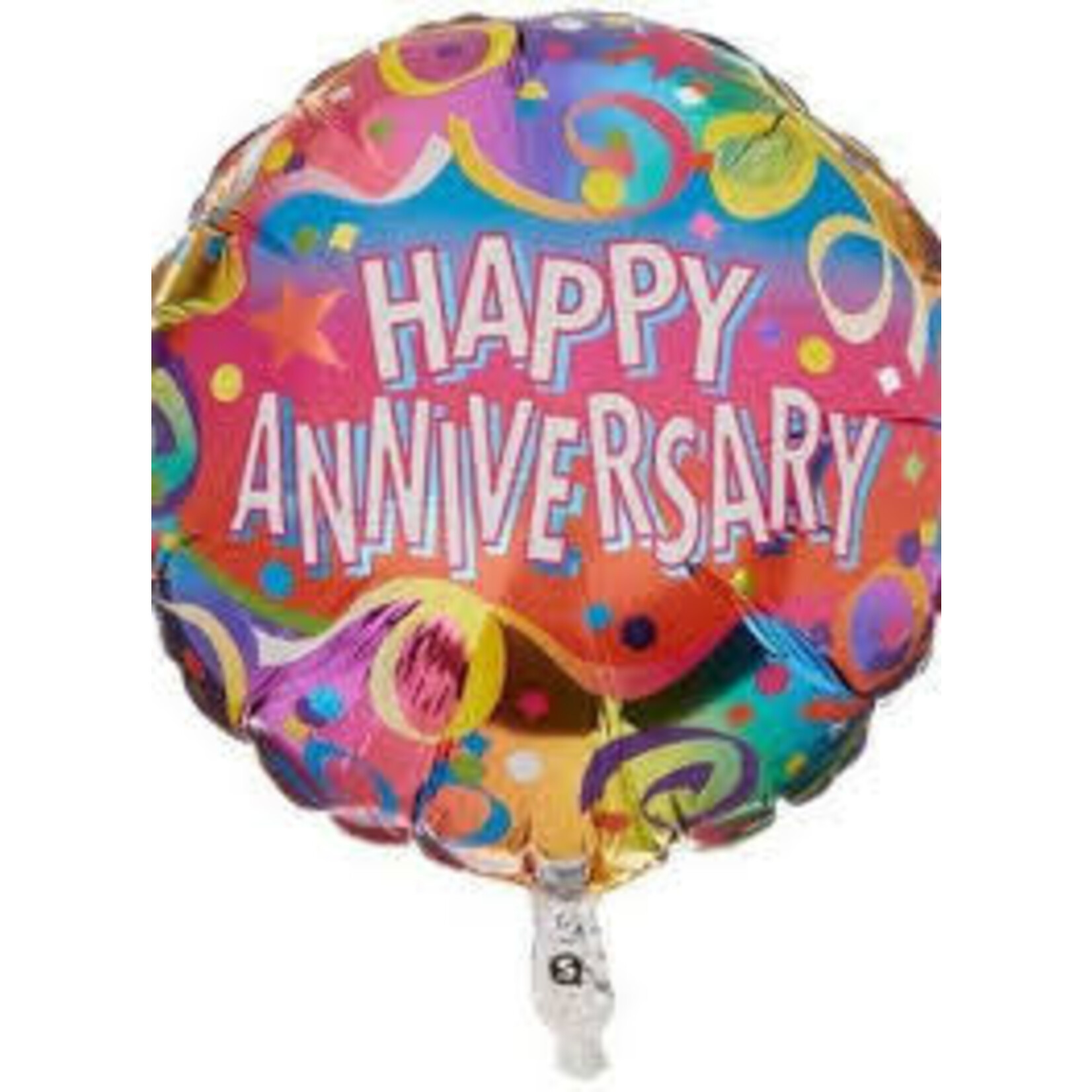 Qualatex Qualatex Happy Anniversary Confetti 18 Inch Foil Mylar Balloon [75224]