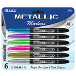 BAZIC BAZIC 6 Metallic Colors Markers [1236]