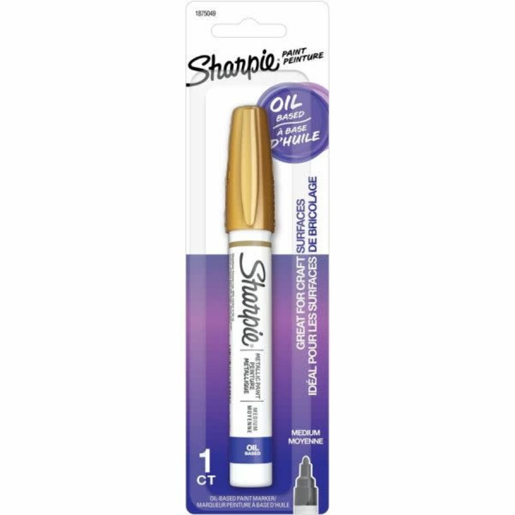 Sanford Brands Sharpie Oil  Based Paint Medium Marker Point - Gold Oil Based Ink [1875049]