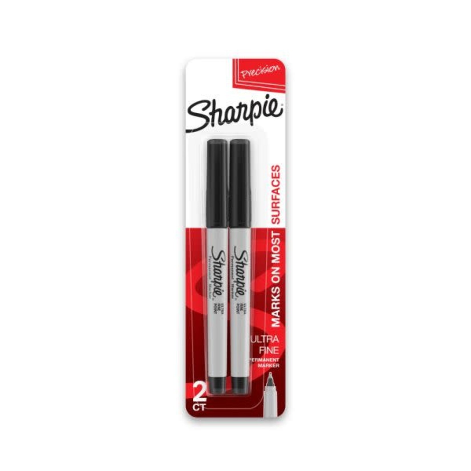 Sanford Brands Sharpie Permanent Ultra-Fine Point Markers, Black, Pack of 2 Markers [SAN37161PP]
