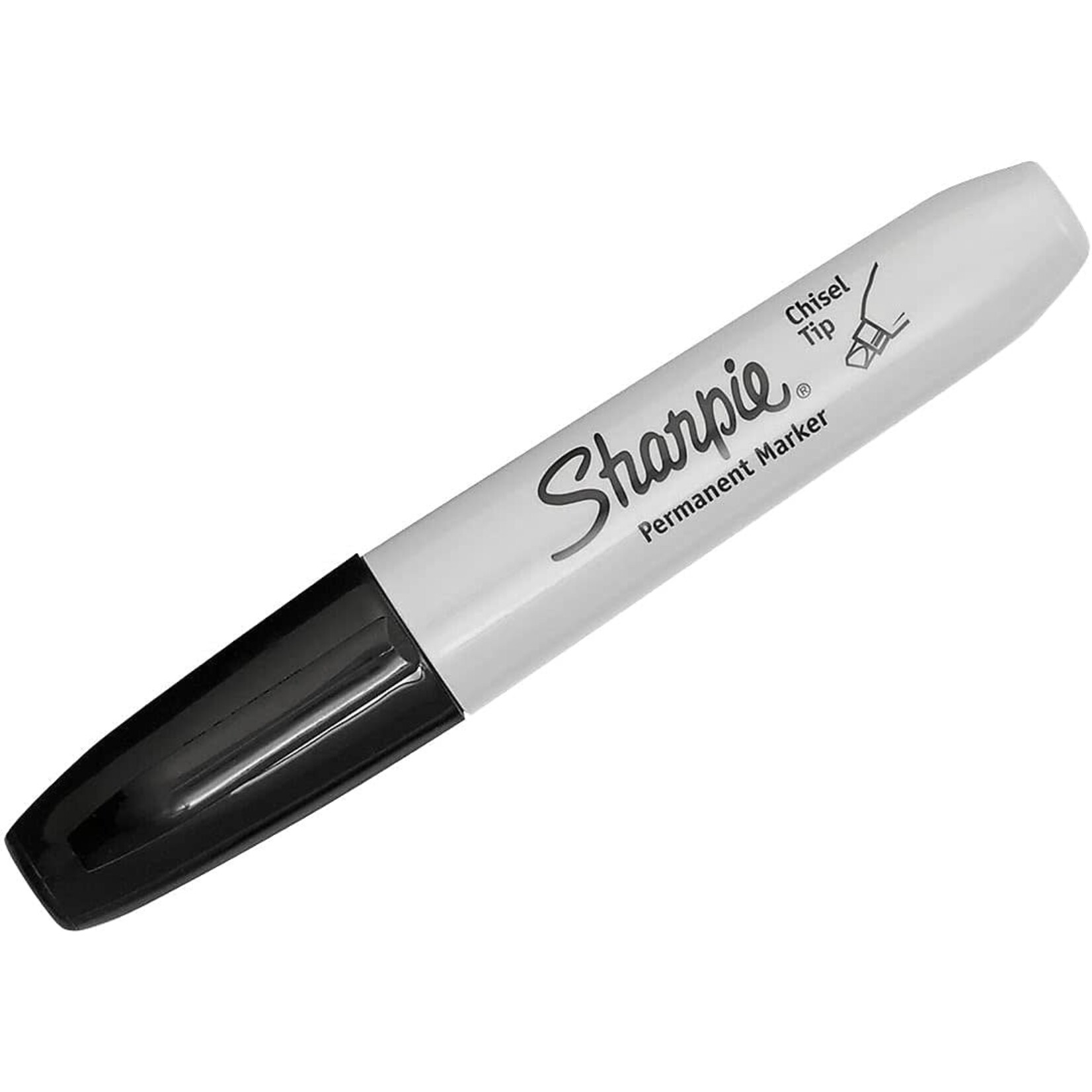 Sanford Brands Sharpie Chisel Tip Permanent Marker Chisel Marker Point Style - Black Alcohol Based Ink, 2 Count [SAN38262PP]