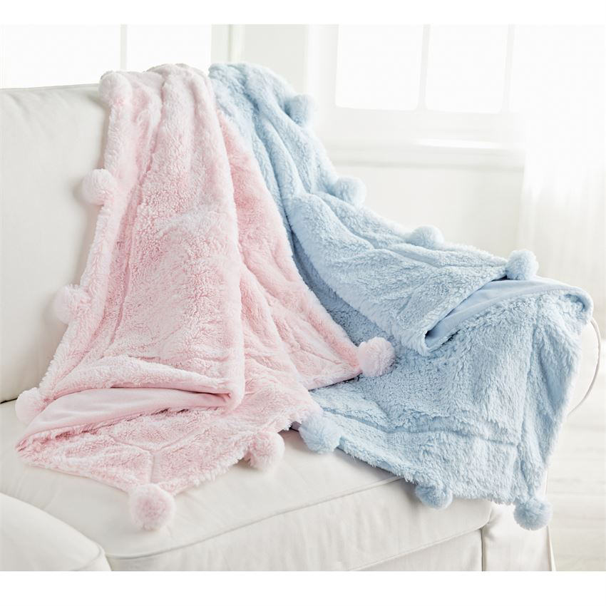 pom pom baby blanket