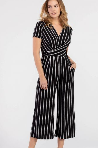 short sleeve wrap jumpsuit