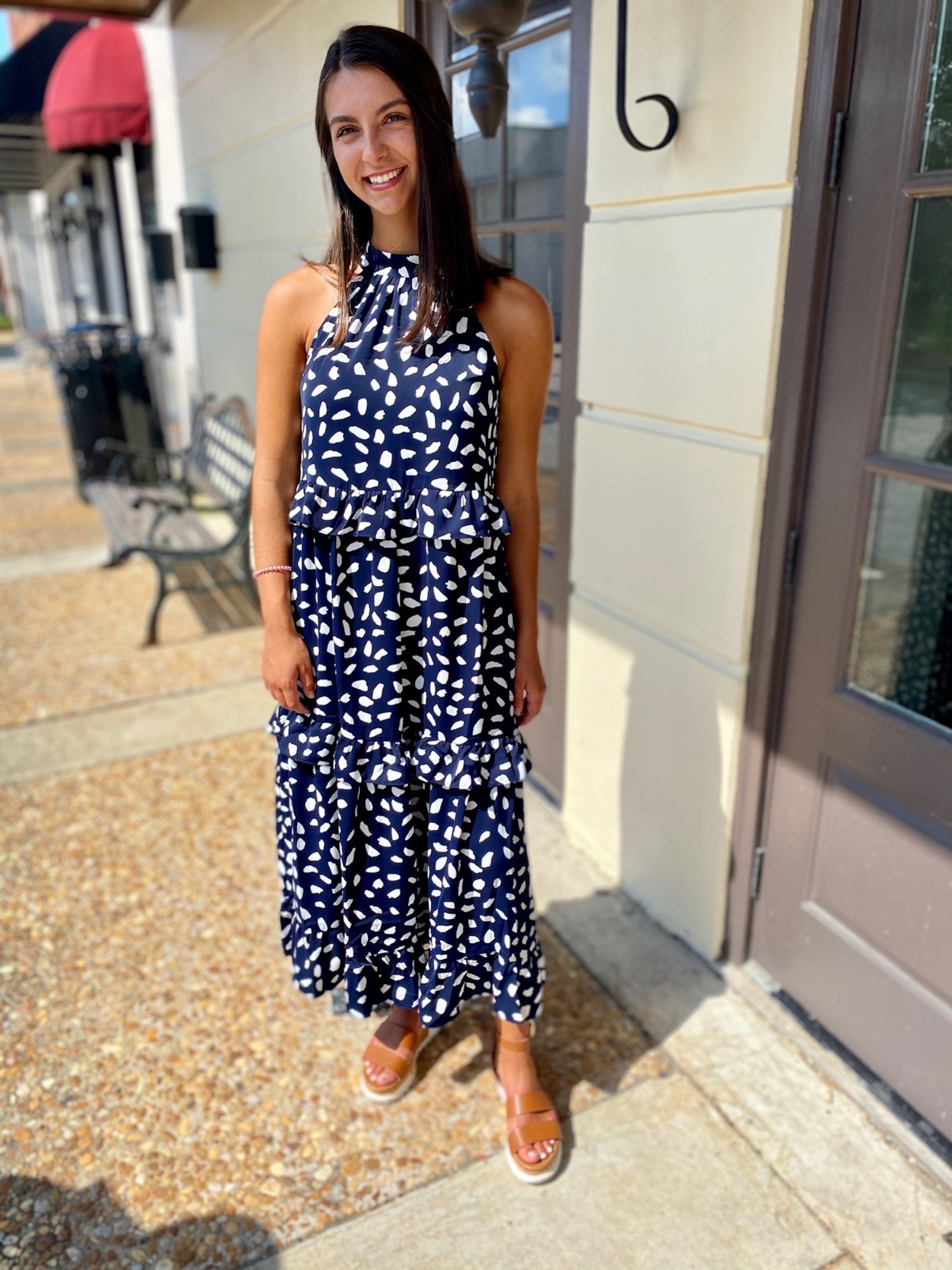 halter maxi casual dresses