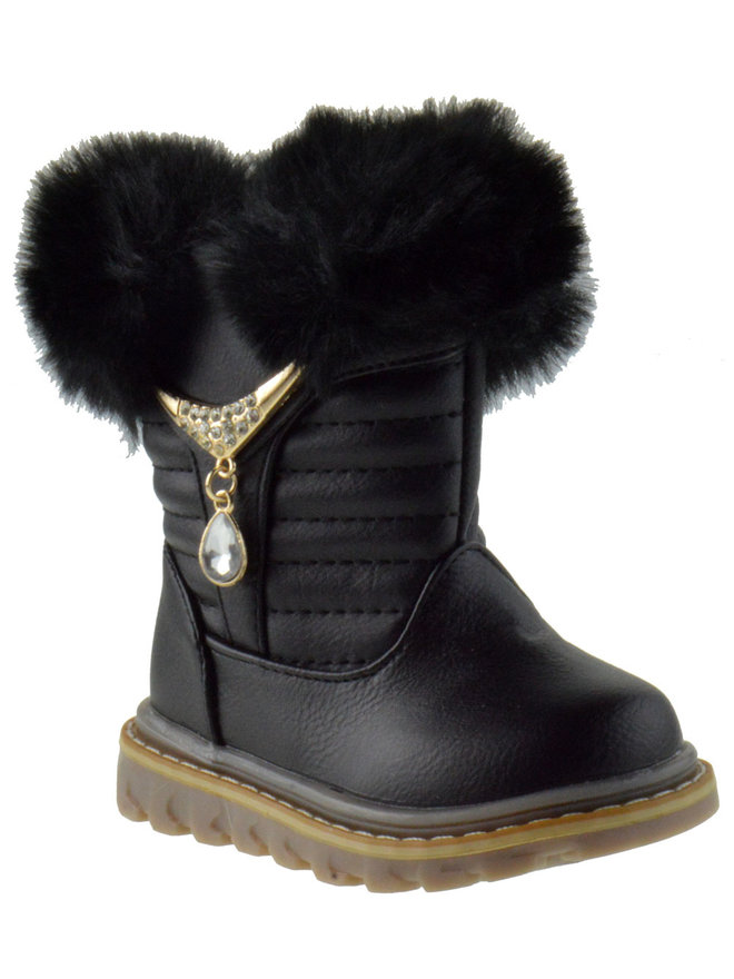 baby girl furry boots