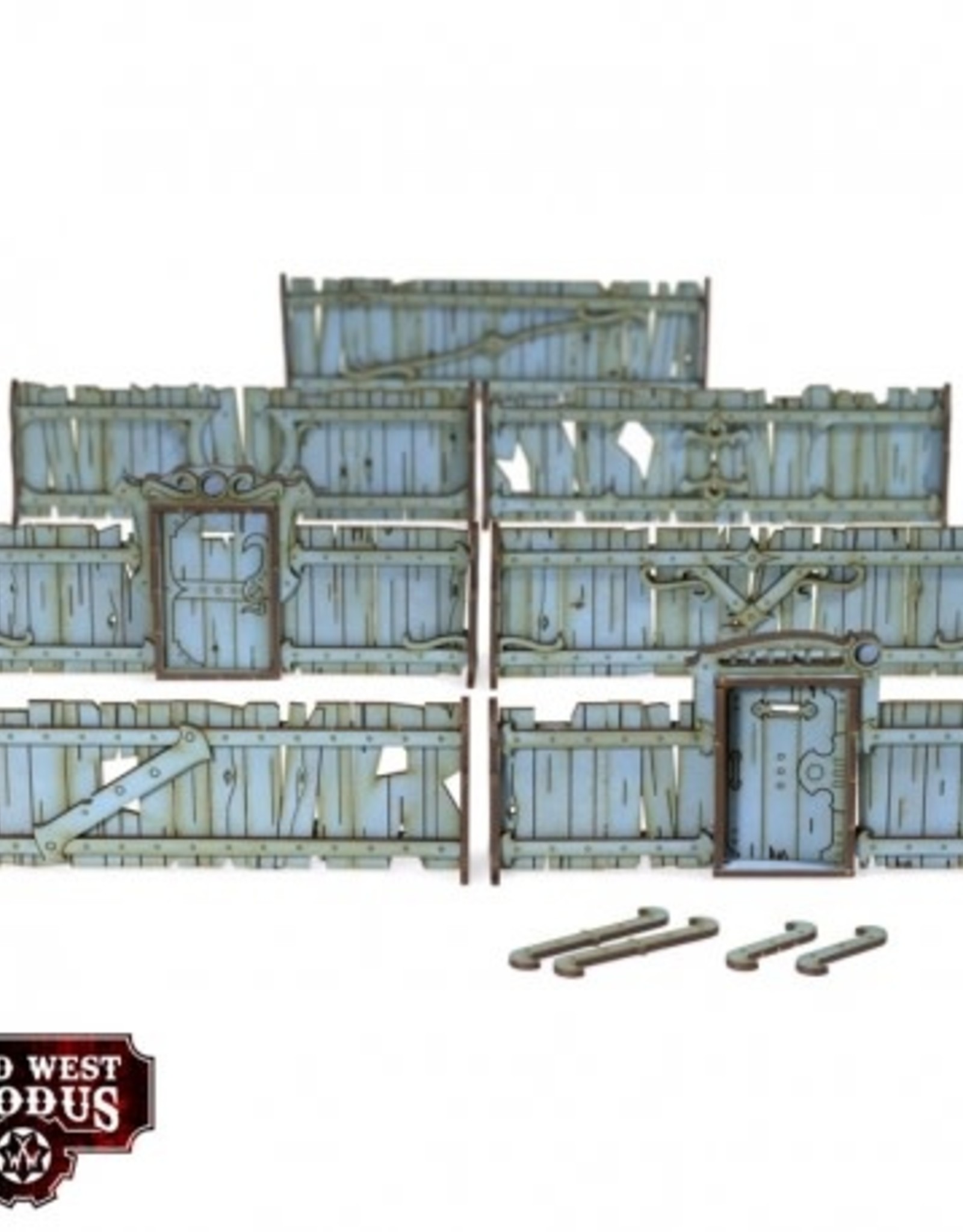 Warcradle Red Oak Crates, Fences & Barrels