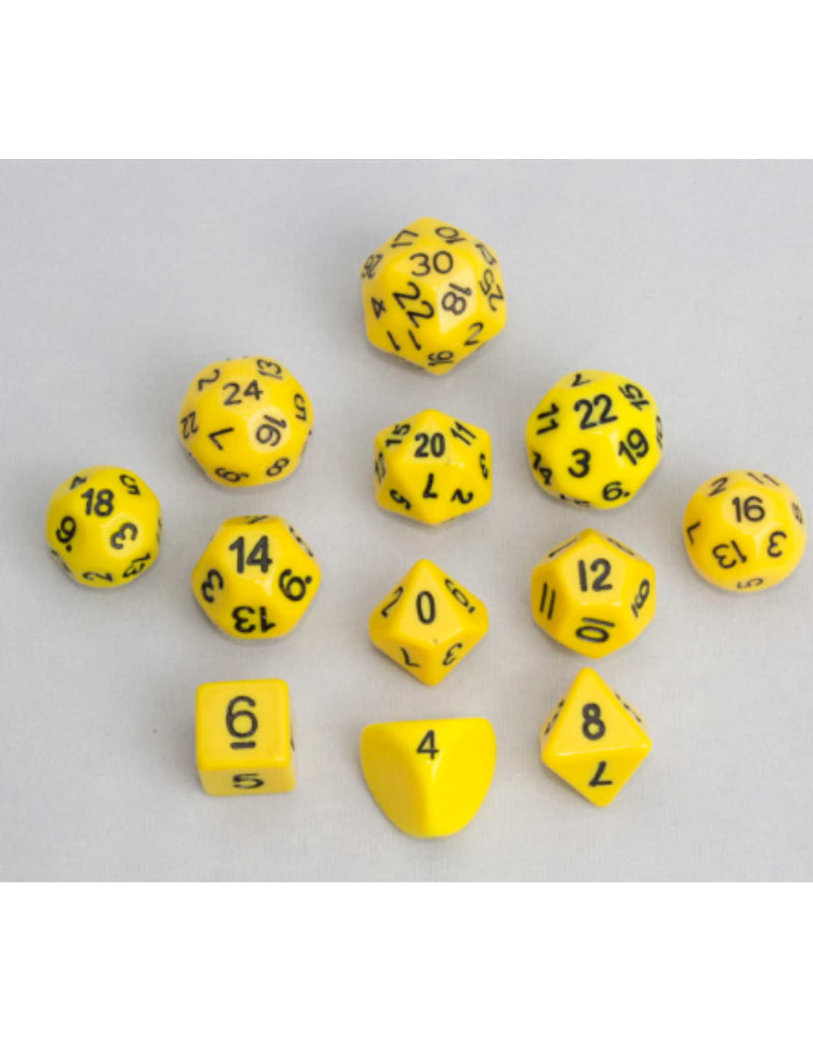 Chessex Dice. Opaque Yellow/black d4 dice