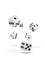 D6 12mm Solid White