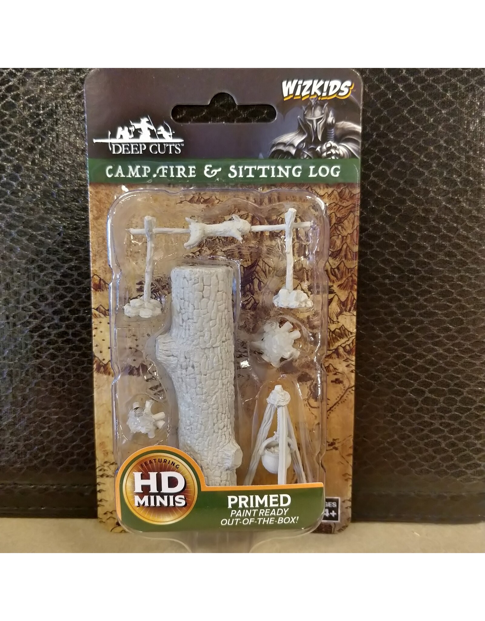 Wizkids WizKids Deep Cuts Unpainted Miniatures: W10 Camp Fire & Sitting Log