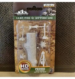 Wizkids WizKids Deep Cuts Unpainted Miniatures: W10 Camp Fire & Sitting Log
