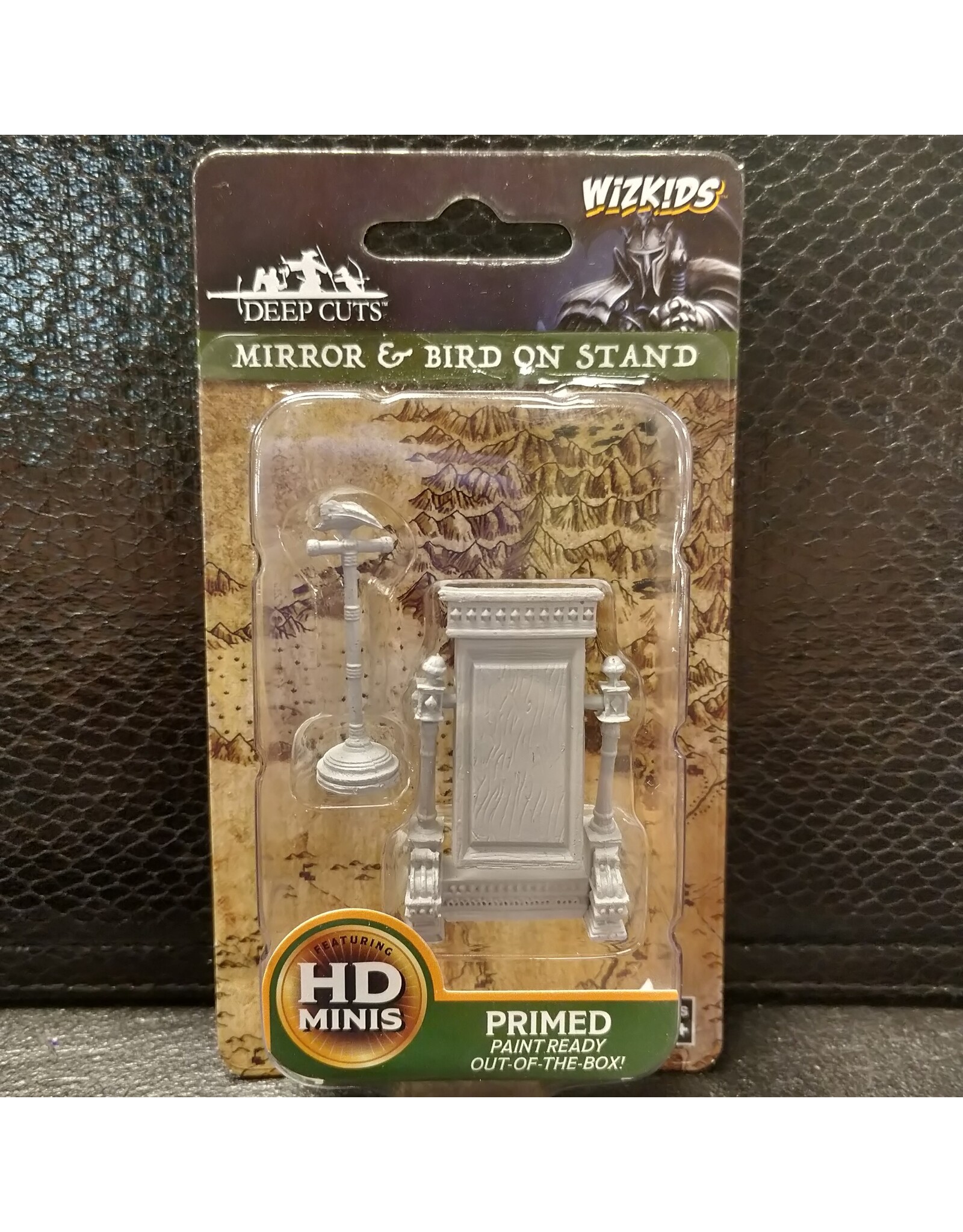 WizKids Deep Cuts Unpainted Miniatures: W5 Mirror & Bird on Stand