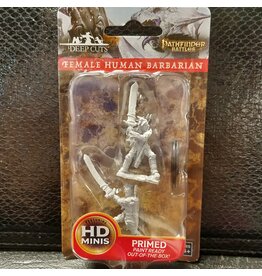 Pathfinder Deep Cuts Unpainted Miniatures: W6 Human Female Barbarian