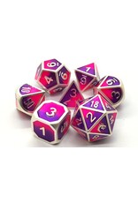 Old School Dice & Accesories Dragon Forged Platinum Purple & Pink