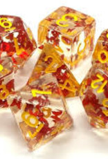 Old School Dice & Accesories Infused: Orange Butterfly w/ Yellow