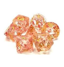 Old School Dice & Accesories Particles Metallic Red w/ Gold
