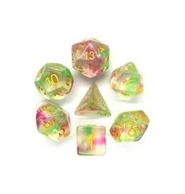 Old School Dice & Accesories Nebula Rose Red & Green