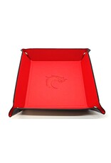 Old School Dice & Accesories Dice Rolling Tray: Square Red w/ Black Back