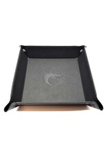 Old School Dice & Accesories Dice Rolling Tray: Square Black w/ Black Back